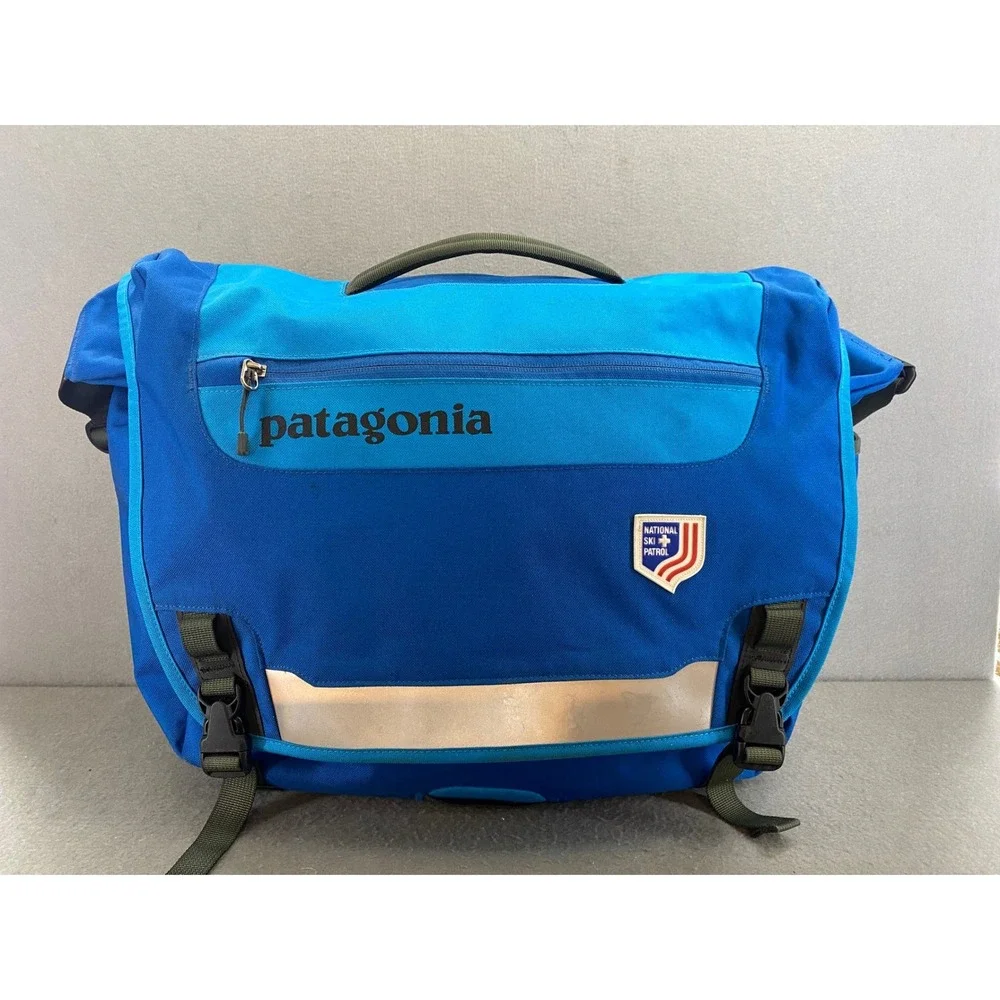 Patagonia Half Mass Messenger Bag Blue National Ski Patrol Commuter Shoulder Bag